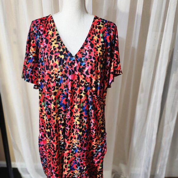 New! Multicolored Leopard Print Dress - Picture 7 of 10